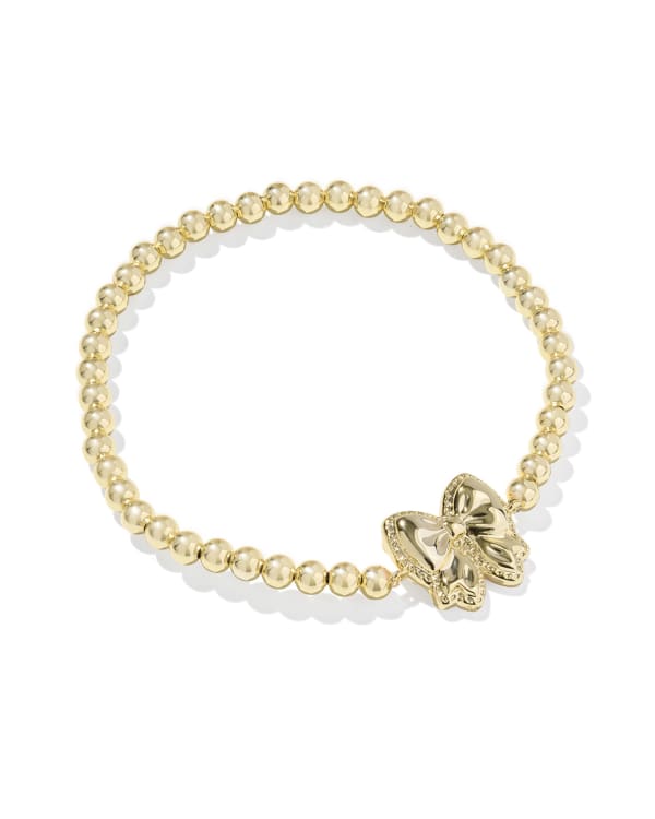 Haley Bow Gold Stretch Bracelet - view 2