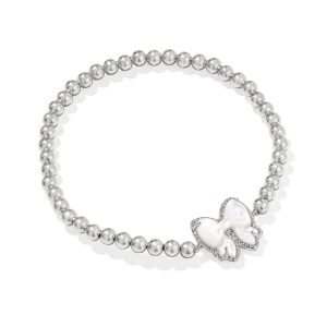 Haley Bow Silver Stretch Bracelet