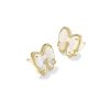 Haley Bow Gold Stud Earrings