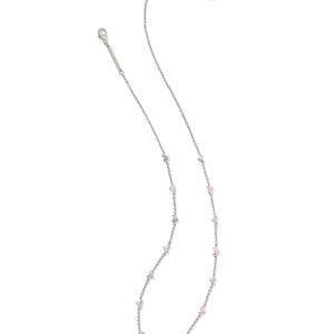 Haven Silver Strand Necklace in Pink Enamel