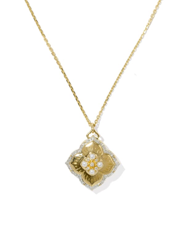 0.17 ct Heirloom Dira 14k Yellow Gold Locket Short Pendant Necklace
