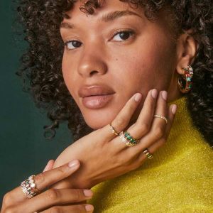 Jamie Gold Huggie Earrings - view 2