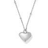 Jasmine Heart Pendant Necklace in Sterling Silver