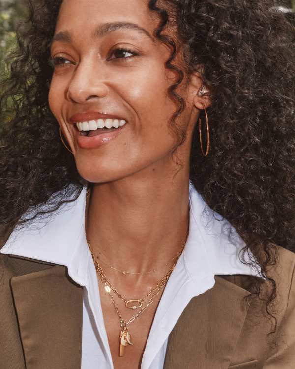 Keeley 50mm Hoop Earrings in 18k Gold Vermeil - view 2