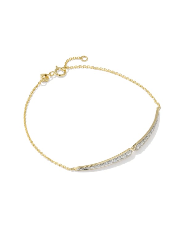 0.46 ct Lab Grown Diamond Adia 14k Yellow Gold Delicate Chain Bracelet