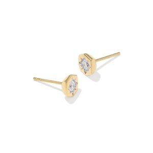 0.32 ct Lab Grown Diamond Davie Star Stud Earrings in 18k Yellow Gold Vermeil