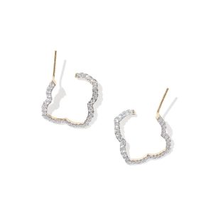 0.53 ct Lab Grown Diamond Dira 14k Yellow Gold Open Frame Earrings