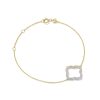 0.25 ct Lab Grown Diamond Dira 14k Yellow Gold Open Frame Delicate Chain Bracelet