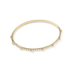 1 ct Lab Grown White Diamond Astrid 14k Yellow Gold Bangle