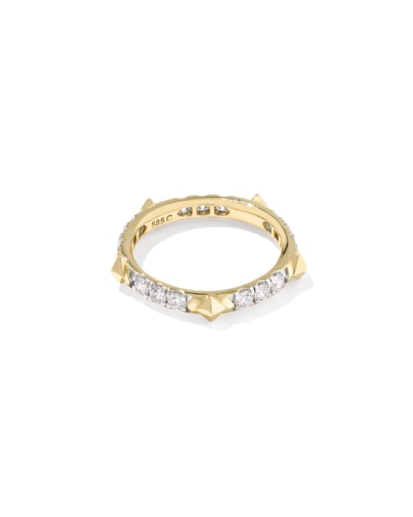 0.76 ct Lab Grown White Diamond Astrid 14k Yellow Gold Band Ring