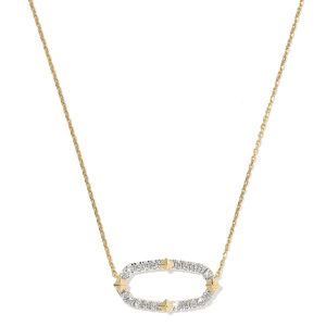0.26 ct Lab Grown White Diamond Astrid 14k Yellow Gold Short Pendant