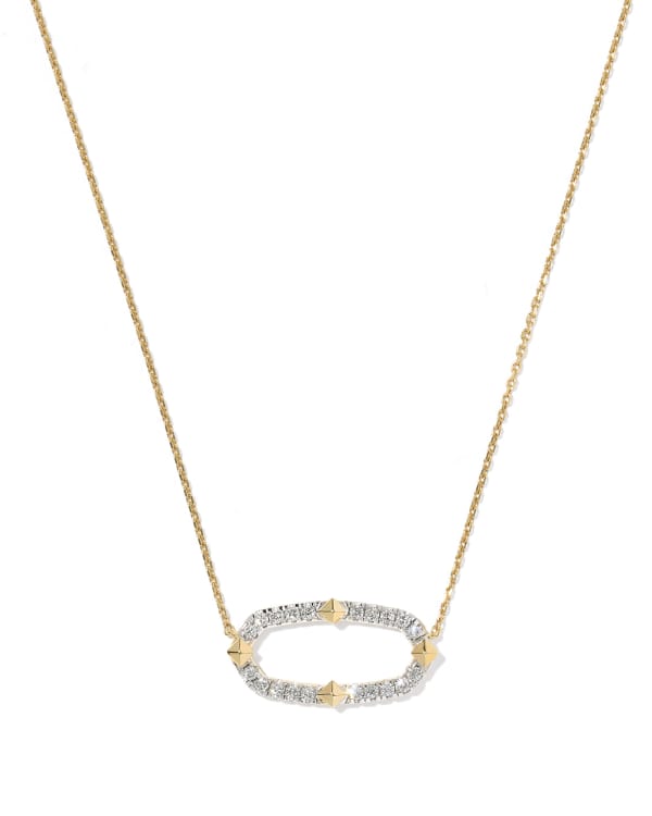 0.26 ct Lab Grown White Diamond Astrid 14k Yellow Gold Short Pendant