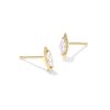 0.2 ct Lab Grown White Diamond Marquise 14k Yellow Gold Studs