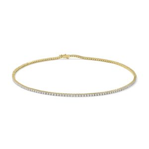 4.73 ct Lab Grown White Diamond Tennis Necklace in 14k Yellow Gold