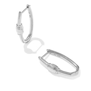 Large Bristol Sterling Silver Hoop Earrings