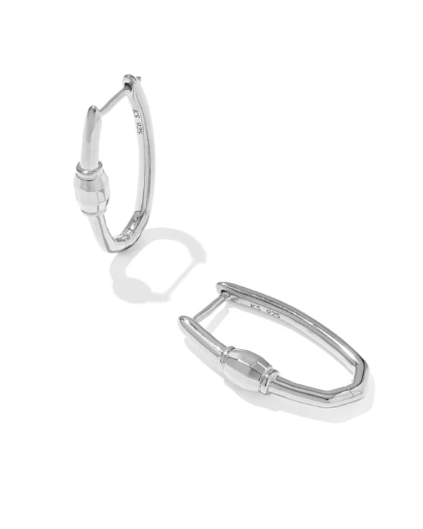 Large Bristol Sterling Silver Hoop Earrings
