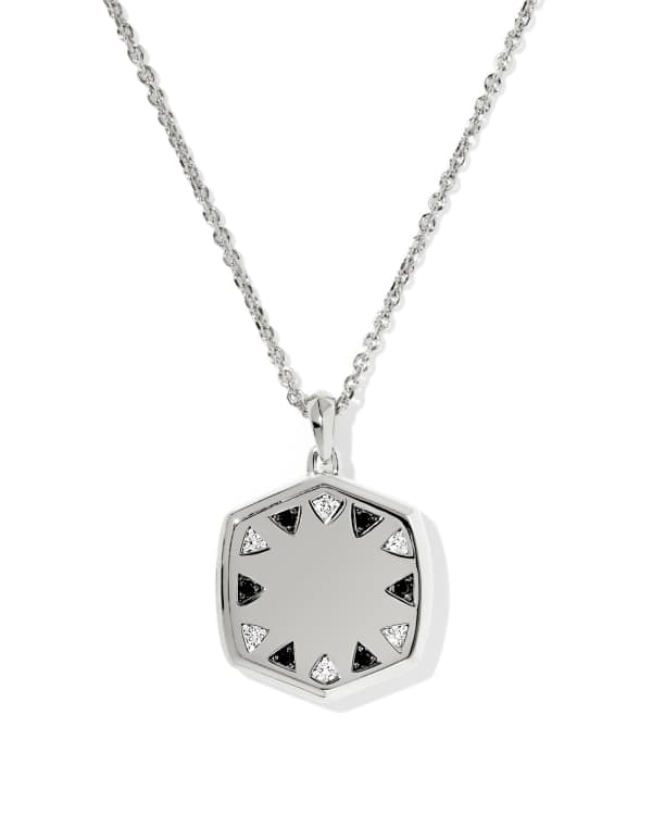 Large Metal Davie Sterling Silver Locket Necklace