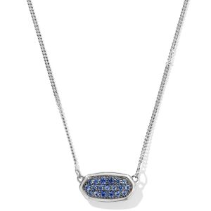 Lisa 14k White Gold Pendant Necklace in Blue Sapphire