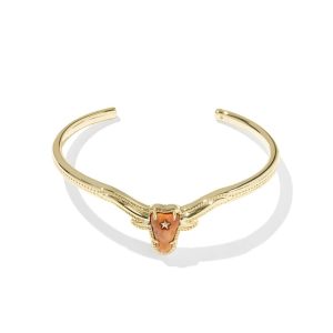 Longhorn Gold Cuff Bracelet - view 2