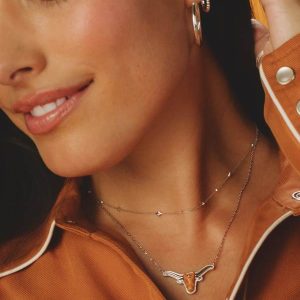 Longhorn Silver Short Pendant Necklace - alternate view