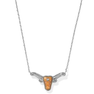 Longhorn Silver Short Pendant Necklace