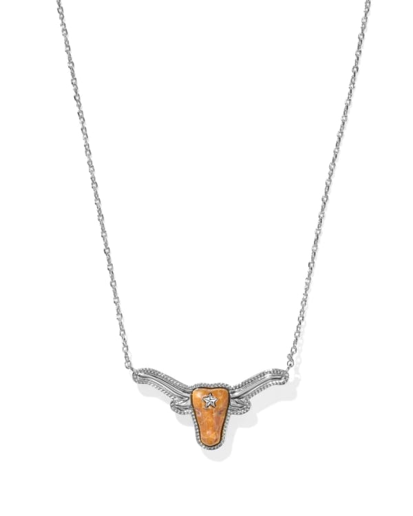 Longhorn Silver Short Pendant Necklace