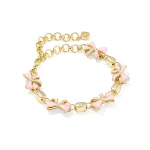 Kendra Scott x LoveShackFancy Bow Gold Delicate Chain Bracelet