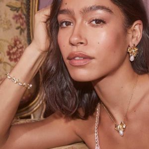 Kendra Scott x LoveShackFancy Bow Gold Delicate Chain Bracelet - view 2
