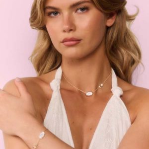 Kendra Scott x LoveShackFancy Bow Gold Elisa Necklace - alternate view