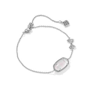 Kendra Scott x LoveShackFancy Bow Silver Elaina Delicate Chain Bracelet