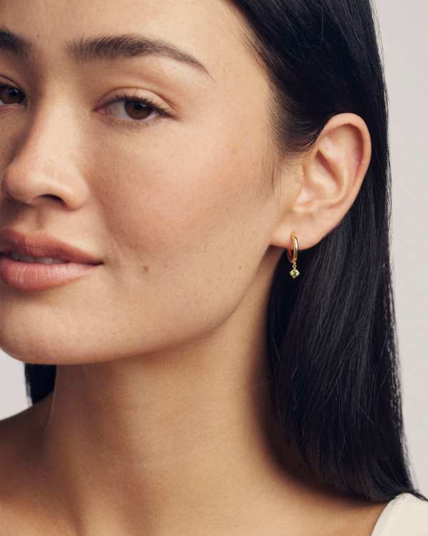 Maisie 18k Gold Vermeil August Huggie Earrings - view 2