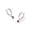 Maisie Sterling Silver January Huggie Earrings