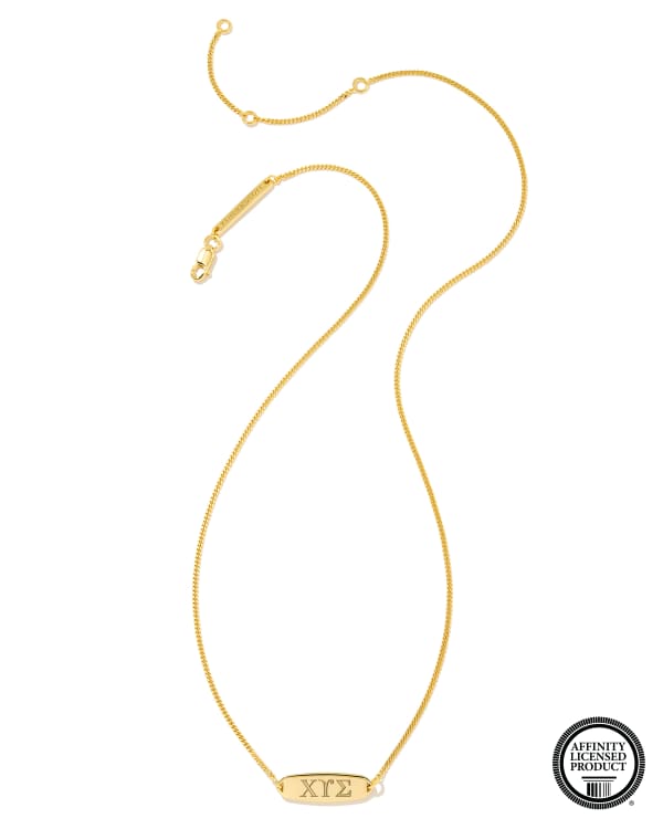 Chi Upsilon Sigma Pendant Necklace in 18k Gold Vermeil - alternate view