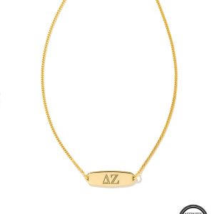Delta Zeta Pendant Necklace in 18k Gold Vermeil