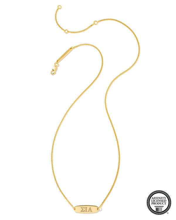 Sigma Iota Alpha Pendant Necklace in 18k Gold Vermeil - alternate view