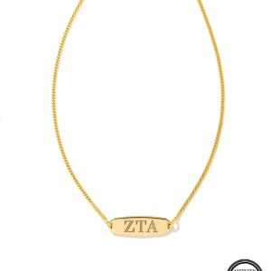 Zeta Tau Alpha Pendant Necklace in 18k Gold Vermeil