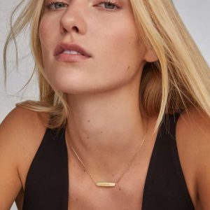 Mattie Bar Pendant Necklace in 18k Gold Vermeil - alternate view