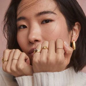 Meg Double Band Ring in Mixed Metal - view 2