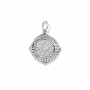 Metal Compass Sterling Silver Charm