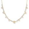 Disney | Kendra Scott Gold Mickey Mouse and Minnie Mouse Tennis Necklace in White CZ