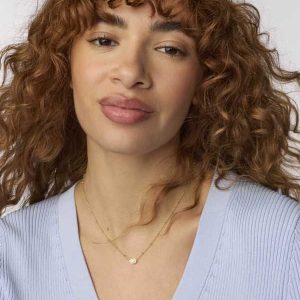 Mini Elisa Gold Satellite Short Pendant Necklace in Ivory Mother-of-Pearl - alternate view
