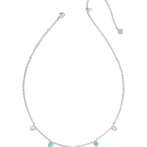 Mini Elisa Silver Strand Necklace - alternate view