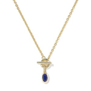 Mini Elisa Gold Toggle Short Pendant Necklace