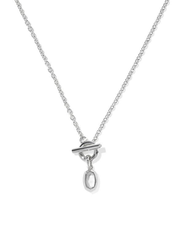 Mini Elisa Silver Toggle Short Pendant Necklace