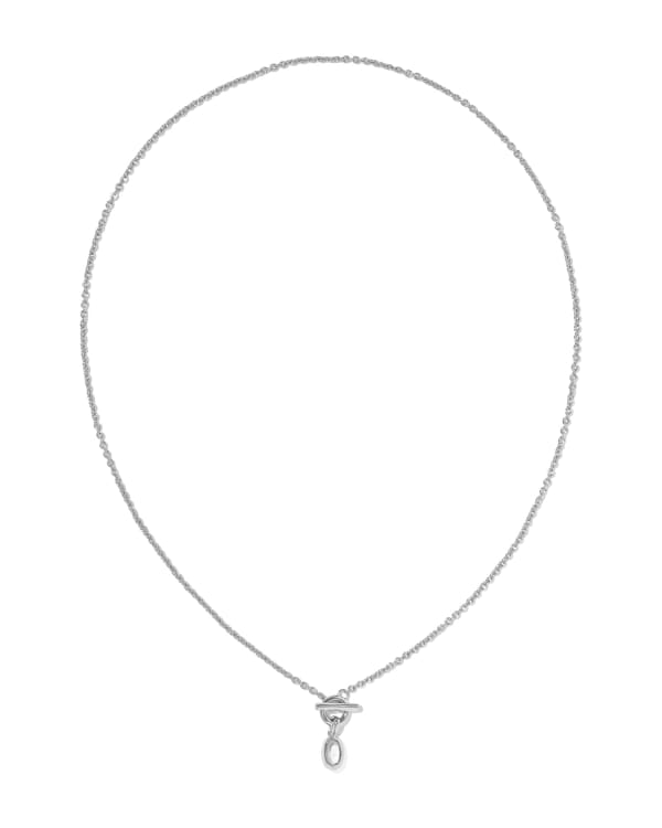 Mini Elisa Silver Toggle Short Pendant Necklace - alternate view
