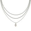 Mini Elisa Silver Triple Strand Necklace