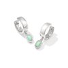 Mini Ellie Silver Wide Huggie Earrings