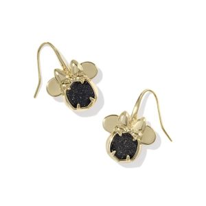 Disney | Kendra Scott Gold Minnie Mouse Drop Earrings in Black Drusy