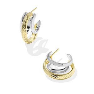 Miranda Convertible Mixed Metal Hoop Earrings
