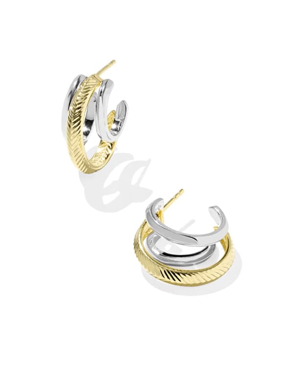 Miranda Convertible Mixed Metal Hoop Earrings